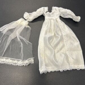 Vintage Barbie‎ Clone Premier Doll Togs Wedding Gown w/Veil 1960s/70's Clothes